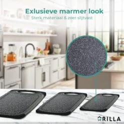 Grilla Snijplankenset - 3 Stuks - Marmer Look - Snijplank Set Kunststof -Tefal Keuken Verkoopwinkel 1200x1200 775