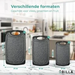 Grilla Snijplankenset - 3 Stuks - Marmer Look - Snijplank Set Kunststof -Tefal Keuken Verkoopwinkel 1200x1200 778