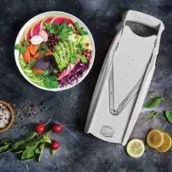 Börner Mandoline V5 PowerLine - Inclusief Opbergbox - Geleverd In Mooie Doos - 6-delige Set - 7 Snijdiktes - Geschikt Als Frietsnijder - BPA-vrij En Roestvrij - Grijs -Tefal Keuken Verkoopwinkel 1200x1200 783