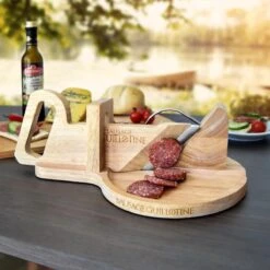 MikaMax Worst Guillotine - Worstsnijder - Worst Snijplank - Sausage Guillotine - Makkelijk Schoon Te Maken - RVS Mes - Bamboe - 30 X 19cm -Tefal Keuken Verkoopwinkel 1200x1200 798