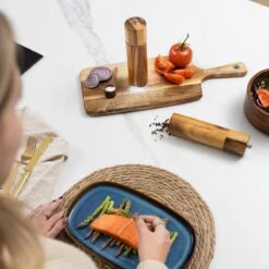 Deleca Luxe Peper En Zoutmolen Set - Zout / Pepermolen - Handmatig - Met Navul Lepel & Geschenkdoos - Acacia Hout - Rond -Tefal Keuken Verkoopwinkel 1200x1200 831