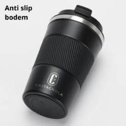 Castagnola Design RVS Koffiebeker To Go - Zwart - 380ml - Thermosbeker - Theebeker -Tefal Keuken Verkoopwinkel 1200x1200 855