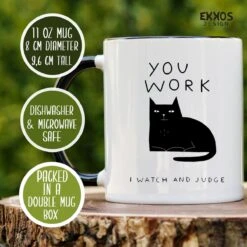I Work Hard Kat Mok - Katten - Juf Cadeau - Meester Cadeau - Verjaardagscadeau - Cadeau - Verjaardag Cadeau Man - Cadeau Voor Man - Cadeau Voor Vrouw - Mokken - Theeglazen - Koffiekopjes -Tefal Keuken Verkoopwinkel 1200x1200 924