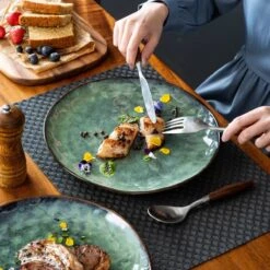Serviesset 8 Personen - 24 Delig - Handgemaakt Keramiek - Vancasso Groen -Tefal Keuken Verkoopwinkel 1200x1200 956
