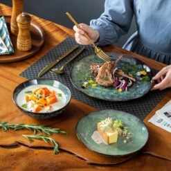 Serviesset 8 Personen - 24 Delig - Handgemaakt Keramiek - Vancasso Groen -Tefal Keuken Verkoopwinkel 1200x1200 957