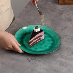 Merkloos Combiservies, 24-delig Coco Tafelservies Van Aardewerk, Raku Glazuur Effect Serviesset, Bevat Mueslikommen, Dessertborden En Dinerborden Voor 8 Personen In Vintage Look, Groen -Tefal Keuken Verkoopwinkel 1200x1200 960