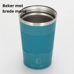 Castagnola Design RVS Koffiebeker To Go - Blauw - 380ml - Thermosbeker - Theebeker -Tefal Keuken Verkoopwinkel 1200x1200 976