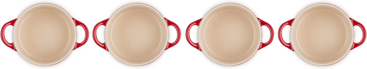 Le Creuset Aardewerken Mini Pannetjes Set Van 4 Stuks Kersenrood 5 Le Creuset Aardewerken Mini Pannetjes Set Van 4 Stuks Kersenrood - Afbeelding 5