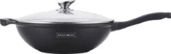 Royalty Line Marble Coating Wok - Met Glazen Deksel - Zwart - 30 Cm -Tefal Keuken Verkoopwinkel 1200x378