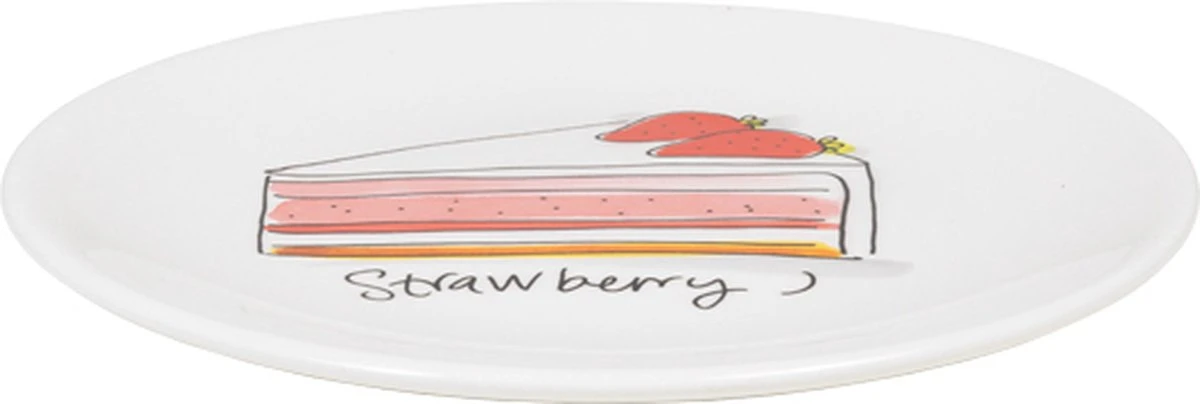 Blond Amsterdam, Even Bijkletsen: Bord Strawberry 18cm 2 Blond Amsterdam, Even Bijkletsen: Bord Strawberry 18cm - Afbeelding 2