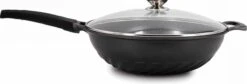 Cheffinger Wokpan Met Deksel - 32cm - Zwart - Pan - Keukenaccessoires -Tefal Keuken Verkoopwinkel 1200x408