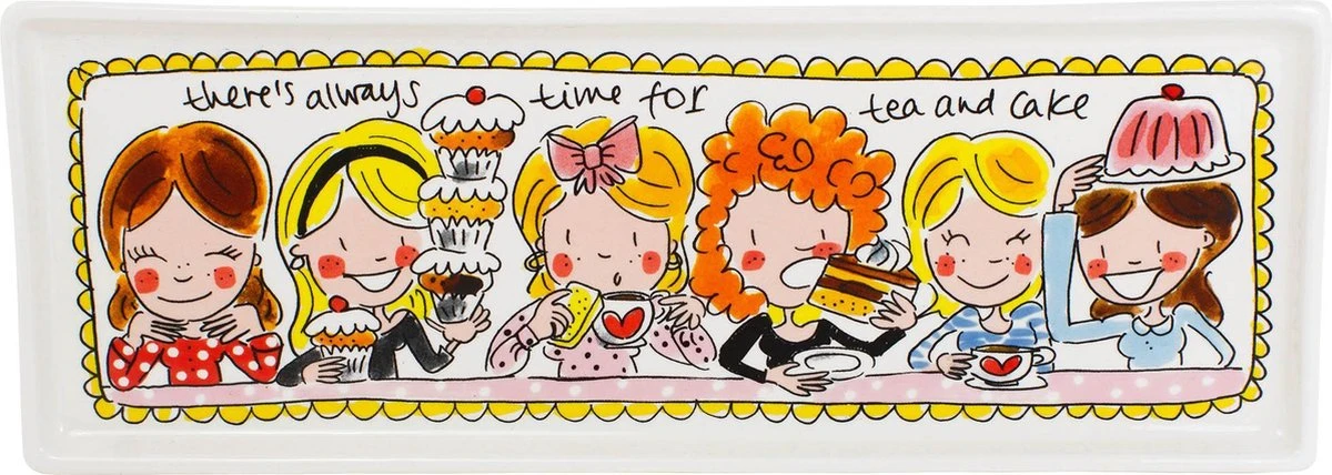 Blond Amsterdam Even Bijkletsen Cakeschaal - 33 Cm 1 Blond Amsterdam Even Bijkletsen Cakeschaal - 33 Cm