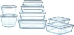 Tefal Keuken Verkoopwinkel 22 Pyrex - Cook & Freeze Schaal Met Deksel Set Van 8 Stuks - Transparant/Wit