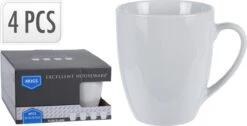 Excellent Houseware Set Van 4x Stuks Bekers/mokken Wit 380 Ml Van Porselein - Melkbekers 10 Excellent Houseware Set Van 4x Stuks Bekers/mokken Wit 380 Ml Van Porselein - Melkbekers -Tefal Keuken Verkoopwinkel 1200x612 3