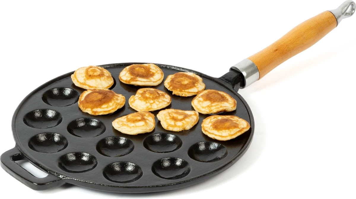 Blackwell Poffertjespan - Met Houten Steel - Gietijzer - ø 24 Cm 1 Blackwell Poffertjespan - Met Houten Steel - Gietijzer - ø 24 Cm