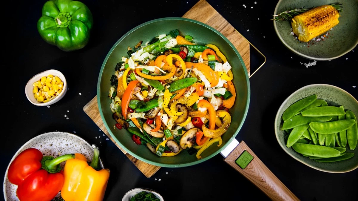 Just Vegan Koekenpan ECO Met Afneembaar Handvat 20 Cm Aluminium Groen 8 Just Vegan Koekenpan ECO Met Afneembaar Handvat 20 Cm Aluminium Groen - Afbeelding 8