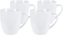 Excellent Houseware Set Van 4x Stuks Bekers/mokken Wit 380 Ml Van Porselein - Melkbekers 9 Excellent Houseware Set Van 4x Stuks Bekers/mokken Wit 380 Ml Van Porselein - Melkbekers -Tefal Keuken Verkoopwinkel 1200x682 2