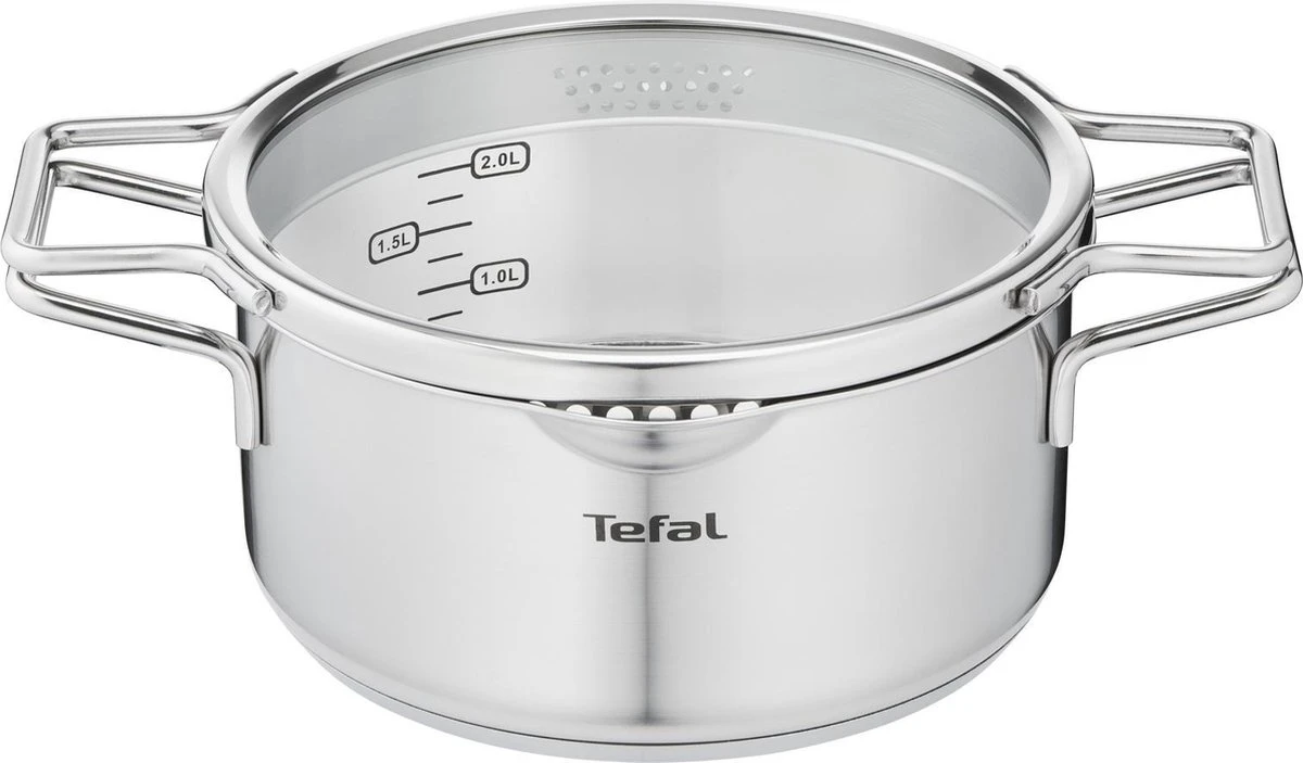 Tefal Nordica Pannenset 3 Delig - Steelpan Ø 16 Cm & Kookpan Ø 20 + Ø 24 Cm 2 Tefal Nordica Pannenset 3 Delig - Steelpan Ø 16 Cm & Kookpan Ø 20 + Ø 24 Cm - Afbeelding 2