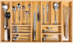 Grote Bestekbak Bamboe 81x47CM - Coninx Besteklade - Opbergbak - Duurzaam - Bamboe - Voor Laden Vanaf 47cm Diep -Tefal Keuken Verkoopwinkel 1200x711