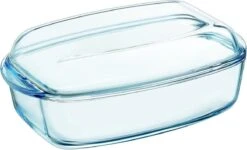 Tefal Keuken Verkoopwinkel 28 Pyrex - Essentials Schaal Rechthoek Met Deksel 6,5 Liter - Transparant