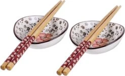 Winkrs | 2 Persoons Japanse Sushi Servies Set (rood) Met Eetstokjes, Kommetjes En Opleggers Voor Stokjes -Tefal Keuken Verkoopwinkel 1200x740 2