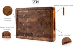 VDN Professionele Snijplank Acacia Hout Met Sapgeul En Handvatten – Hakblok 26x38x3.5 Cm -Tefal Keuken Verkoopwinkel 1200x770 4