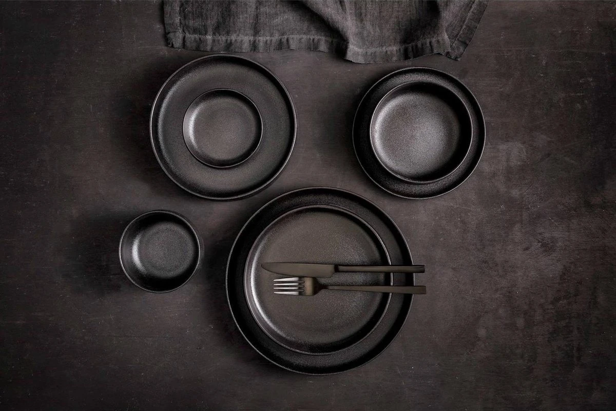 Maastricht Porselein Serviesset Universe Porselein 6-persoons 24-delig Zwart 5 Maastricht Porselein Serviesset Universe Porselein 6-persoons 24-delig Zwart - Afbeelding 5