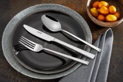 Sola Bestekset Luxor - Modern - 9 Persoons - 90 Delig - Zilverwit Edelstaal 18/10 - RVS - Zilver -Tefal Keuken Verkoopwinkel 1200x801