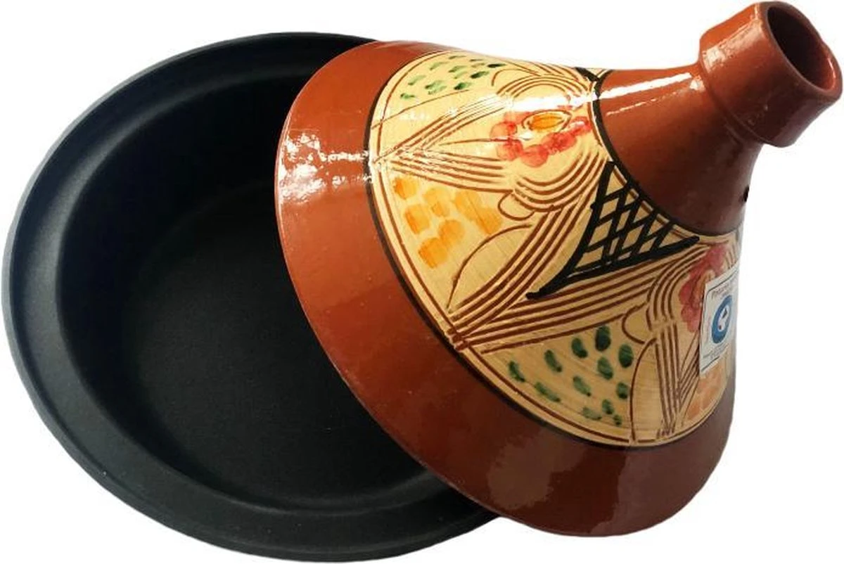 Tajine Van Aardewerk En Gegoten Aluminium, Ook Geschikt Voor Inductie 2 Tajine Van Aardewerk En Gegoten Aluminium, Ook Geschikt Voor Inductie - Afbeelding 2