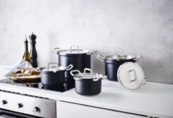 BK Q-linair Master Black Kookpannenset - 5-delig - Veilig Afgietsysteem - Inductie -Tefal Keuken Verkoopwinkel 1200x822