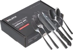 Deleca 12 Persoons Bestekset (72-delig) - Lepels, Messen, Vorken & Steakmessen - Vaatwasserbestendig - Zilver / RVS -Tefal Keuken Verkoopwinkel 1200x833