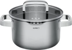 Sola Pannenset Juvia - 4 Delig - Ø 16,16,18,20 Cm - Zilver - RVS - Sandwichbodem -Tefal Keuken Verkoopwinkel 1200x844