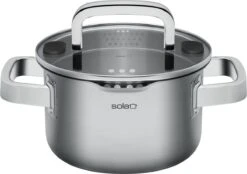 Sola Pannenset Juvia - 4 Delig - Ø 16,16,18,20 Cm - Zilver - RVS - Sandwichbodem -Tefal Keuken Verkoopwinkel 1200x845 1