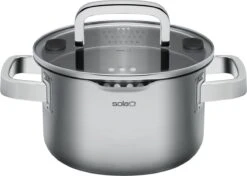 Sola Pannenset Juvia - 4 Delig - Ø 16,16,18,20 Cm - Zilver - RVS - Sandwichbodem -Tefal Keuken Verkoopwinkel 1200x854