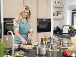 Sola Pannenset Juvia - 4 Delig - Ø 16,16,18,20 Cm - Zilver - RVS - Sandwichbodem -Tefal Keuken Verkoopwinkel 1200x906 6