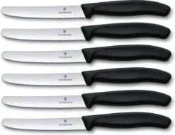 Victorinox Tafelmes 6 Stuks Zwart Krom Heft -Tefal Keuken Verkoopwinkel 1200x927