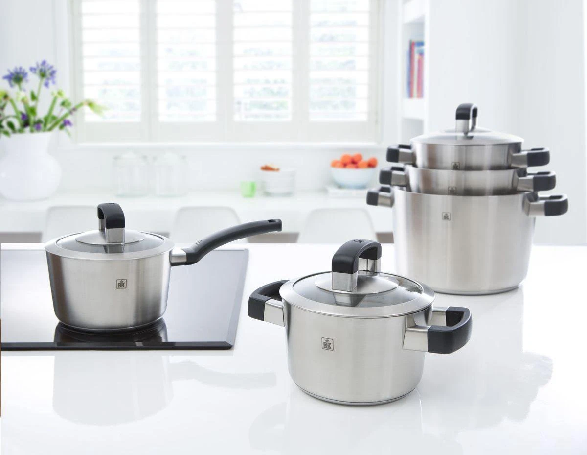 BK Conical Cool Pannenset - 5-delig - RVS - Geschikt Voor Alle Warmtebronnen 9 BK Conical Cool Pannenset - 5-delig - RVS - Geschikt Voor Alle Warmtebronnen - Afbeelding 9