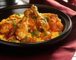 Cosy & Trendy Tajine Zwart / Oranje - Gietijzeren Schaal - Ø25cm - Geschikt Voor Inductie -Tefal Keuken Verkoopwinkel 1200x944