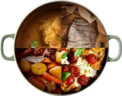 BK Bourgogne Braadpan Ø 24 Cm - Groen - Gietijzer - Inductie -Tefal Keuken Verkoopwinkel 1200x945