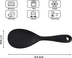 Doodadeals® Siliconen Rijstlepel - Rijst Opscheplepel - Rijstlepel Kunststof - Zwart - 1 Stuk 9 Doodadeals® Siliconen Rijstlepel - Rijst Opscheplepel - Rijstlepel Kunststof - Zwart - 1 Stuk -Tefal Keuken Verkoopwinkel 1200x960