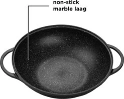 BIKO - Wokpan Ø 36 Cm - Marmeren Coating - Glazen Deksel - Wadjan - Zwart -Tefal Keuken Verkoopwinkel 1200x960 3