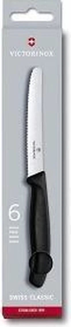 Victorinox Tafelmes 6 Stuks Zwart Krom Heft -Tefal Keuken Verkoopwinkel 262x1200