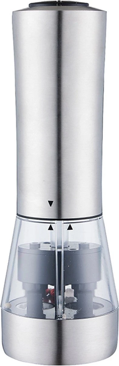 KROMS Peper En Zoutmolen Set - Peper En Zoutmolen Set Elektrisch -2 In 1 - Instelbare Maalgraad - Pepermolen - Zoutmolen - Peper En Zoutmolen Elektrisch 7 KROMS Peper En Zoutmolen Set - Peper En Zoutmolen Set Elektrisch -2 In 1 - Instelbare Maalgraad - Pepermolen - Zoutmolen - Peper En Zoutmolen Elektrisch - Afbeelding 7