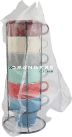Orange85 Koffiekopjes - Met Houder - Set Van 6 - Gekleurd - 300 Ml - Keramiek 13 Orange85 Koffiekopjes - Met Houder - Set Van 6 - Gekleurd - 300 Ml - Keramiek -Tefal Keuken Verkoopwinkel 626x1200