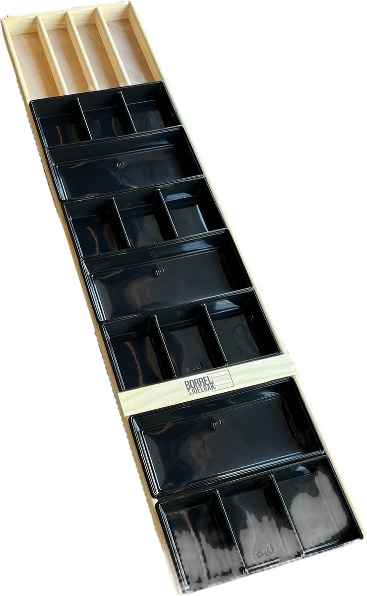 Sjoelbak - Borrelsjoelbak - Hapjesplank - Borrelplank - Mini Sjoelbak 120 Cm Met Zwarte Bakjes - Kleine Sjoelbakken 2 Sjoelbak - Borrelsjoelbak - Hapjesplank - Borrelplank - Mini Sjoelbak 120 Cm Met Zwarte Bakjes - Kleine Sjoelbakken - Afbeelding 2