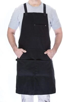 BBQ Schort - Professioneel - Schort - Zwart - Keukenschort - Kwaliteit - Garantie - 68 Cm X 86 Cm -Tefal Keuken Verkoopwinkel 746x1200