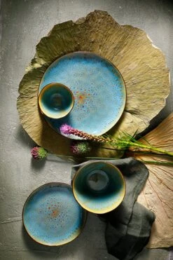 Palmer Serviesset Lotus Stoneware 6-persoons 24-delig Zwart Turquoise -Tefal Keuken Verkoopwinkel 800x1200 22