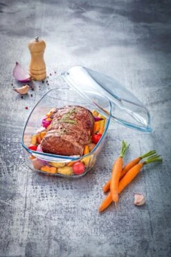 Pyrex - Essentials Schaal Rechthoek Met Deksel 6,5 Liter - Transparant -Tefal Keuken Verkoopwinkel 800x1200 50