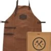 Old West BBQ Schort Barbecue Schort Leer - Cognac Bruin