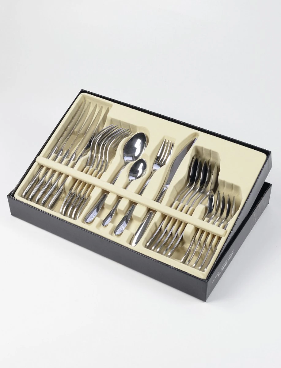 Merkloos Bestekset Luxe Round 24-delig | Premium Quality | 6 Personen 2 Merkloos Bestekset Luxe Round 24-delig | Premium Quality | 6 Personen - Afbeelding 2